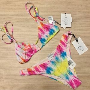 Onia X Dannijo tie-dye bikini set